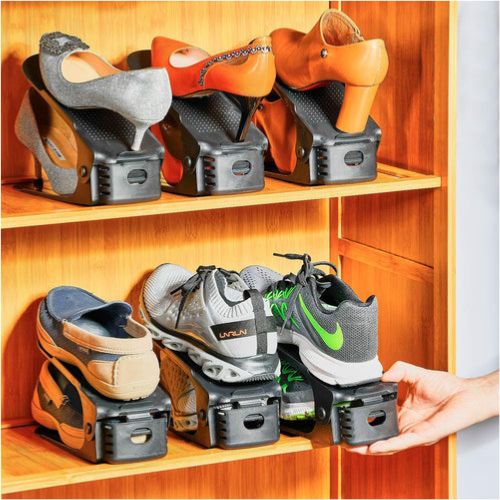 Home Vista™ Shoe Organizer - The Adjustable Shoe Rack Space Saver ( Pack of 3 )